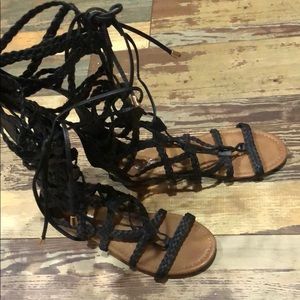 wrap up sandals brand new never worn